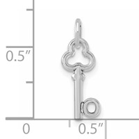 14K White Gold Key Letter O Initial Charm view 3