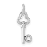 14K White Gold Key Letter O Initial Charm view 1
