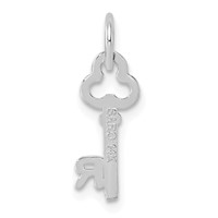 14K White Gold Key Letter R Initial Charm view 4