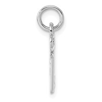 14K White Gold Key Letter S Initial Charm view 2
