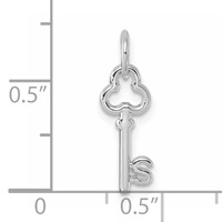 14K White Gold Key Letter S Initial Charm view 3