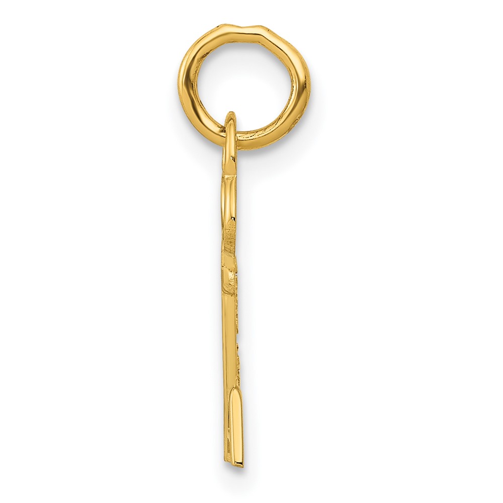14k Key Letter A Initial Charm (K3442A)