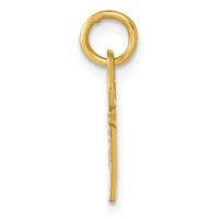 14K Yellow Gold Key Letter a Initial Charm view 2