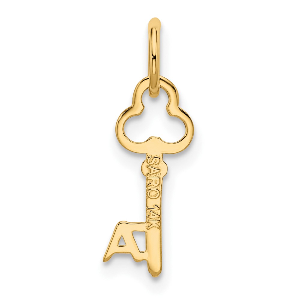 14k Key Letter A Initial Charm (K3442A)