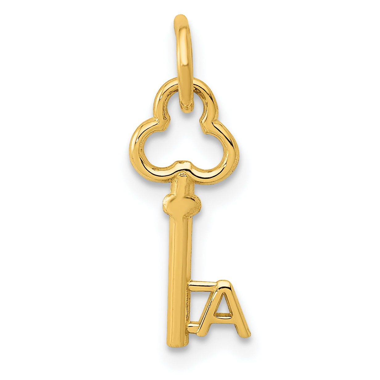 14k Key Letter A Initial Charm (K3442A)