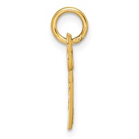 14K Yellow Gold Key Letter B Initial Charm view 2