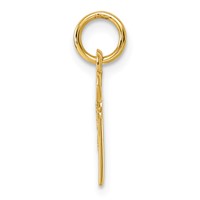 14K Yellow Gold Key Letter C Initial Charm view 2