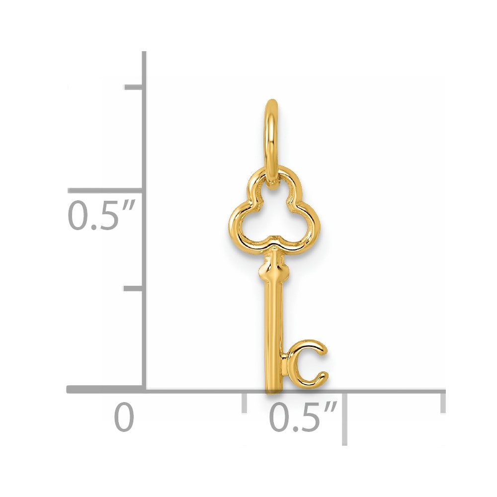 14k Key Letter C Initial Charm (K3442C)
