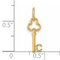14K Yellow Gold Key Letter C Initial Charm view 4