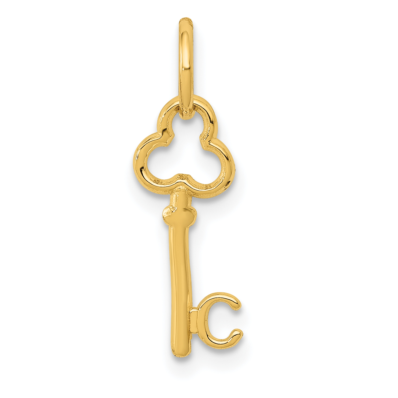14k Key Letter C Initial Charm (K3442C)