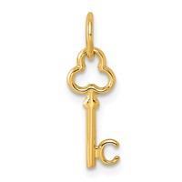 14K Yellow Gold Key Letter C Initial Charm view 1