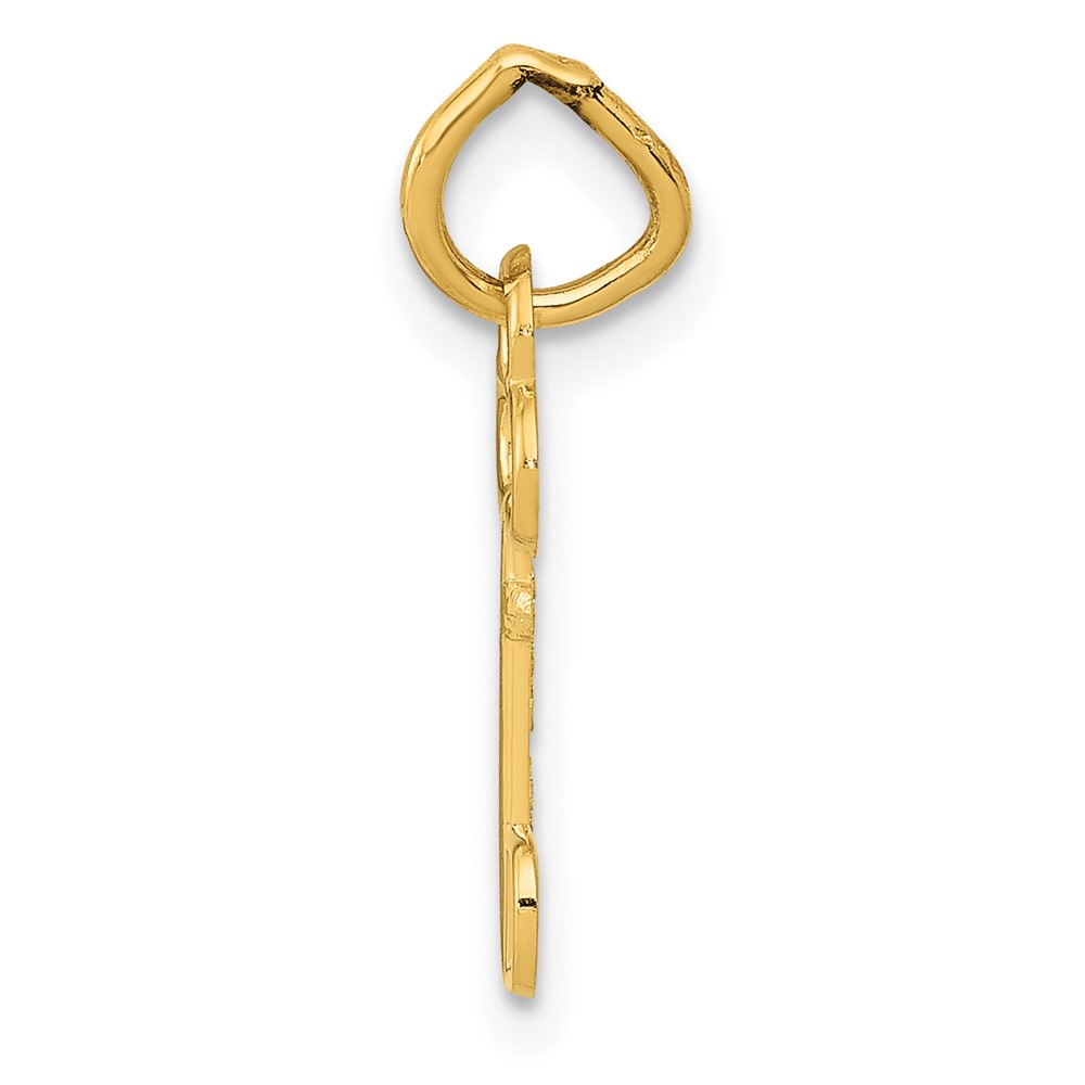 14k Key Letter D Initial Charm (K3442D)