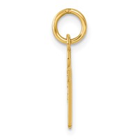 14K Yellow Gold Key Letter D Initial Charm view 2