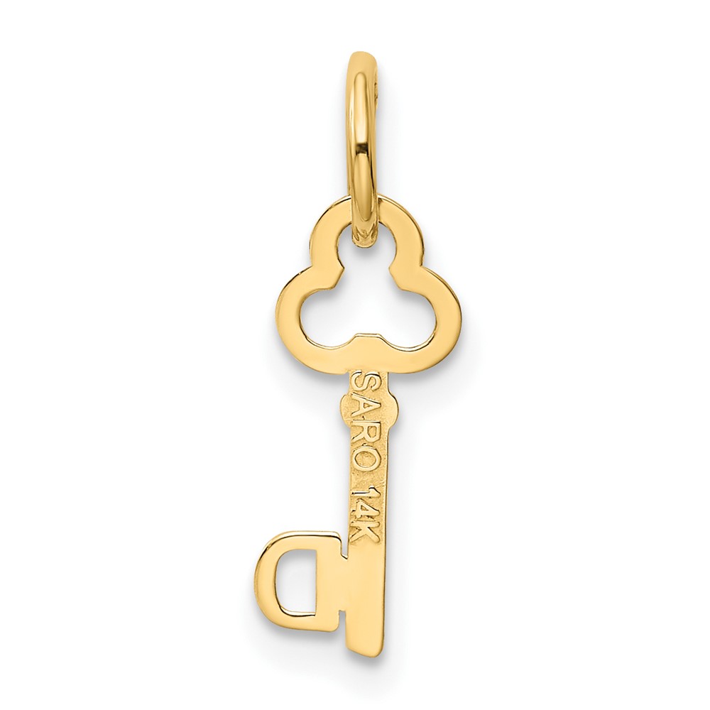 14k Key Letter D Initial Charm (K3442D)