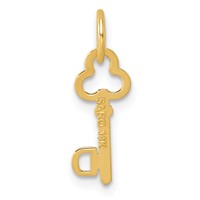 14K Yellow Gold Key Letter D Initial Charm view 3