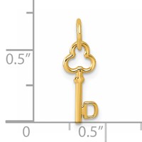14K Yellow Gold Key Letter D Initial Charm view 4