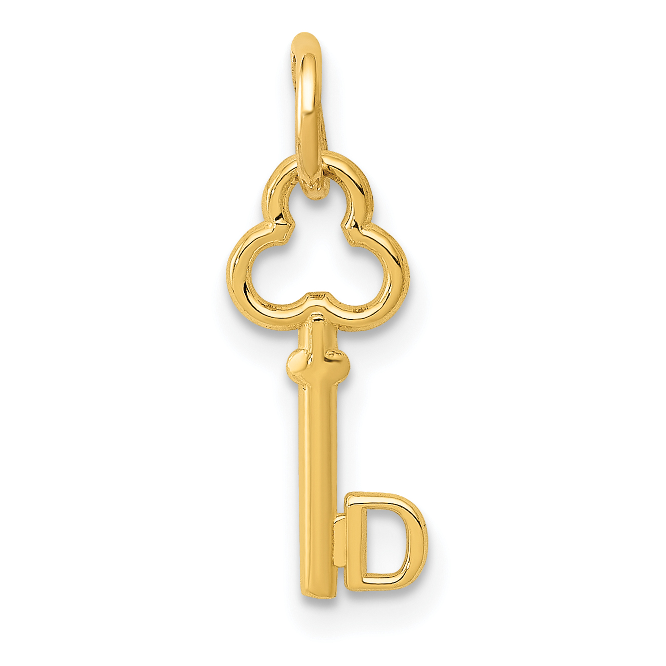 14k Key Letter D Initial Charm (K3442D)