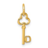 14K Yellow Gold Key Letter D Initial Charm view 1