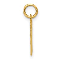 14K Yellow Gold Key Letter F Initial Charm view 2