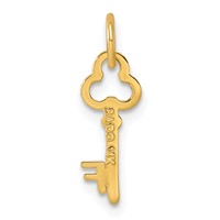 14K Yellow Gold Key Letter F Initial Charm view 3