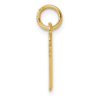 14K Yellow Gold Key Letter G Initial Charm view 2