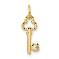 14K Yellow Gold Key Letter G Initial Charm view 1