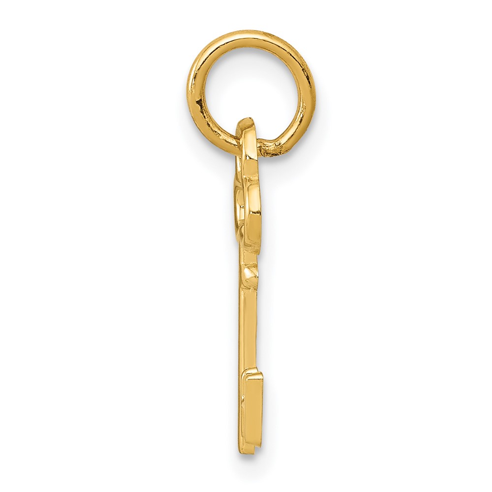 14k Key Letter H Initial Charm (K3442H)