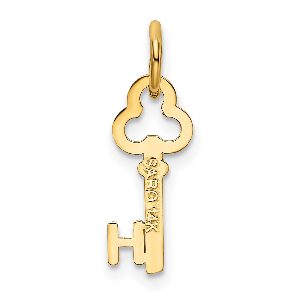 14k Key Letter H Initial Charm (K3442H)