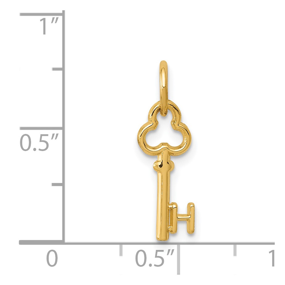 14k Key Letter H Initial Charm (K3442H)