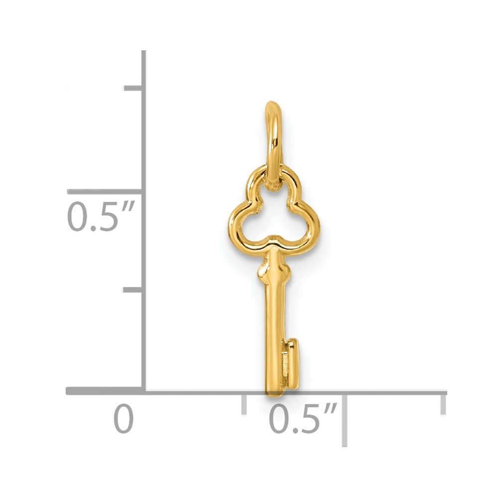 14k Key Letter I Initial Charm (K3442I)
