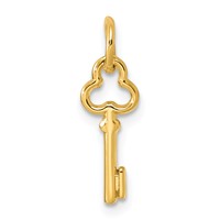 14K Key Letter I Initial Charm view 1