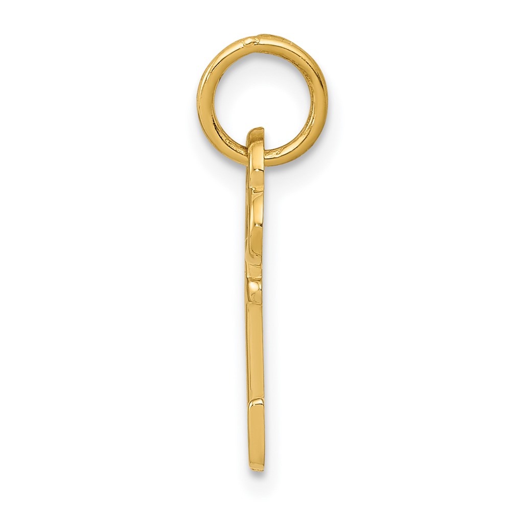 14k Key Letter J Initial Charm (K3442J)