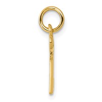 14K Yellow Gold Key Letter J Initial Charm view 2