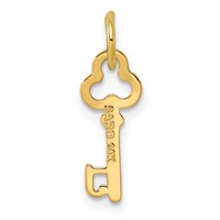 14K Yellow Gold Key Letter J Initial Charm view 3