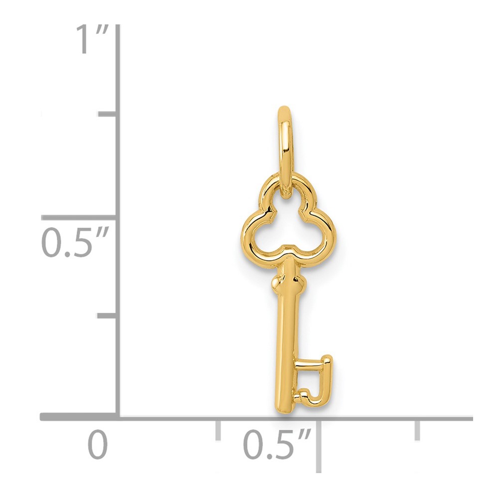 14k Key Letter J Initial Charm (K3442J)