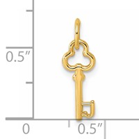 14K Yellow Gold Key Letter J Initial Charm view 4