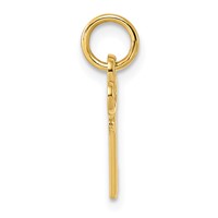 14K Yellow Gold Key Letter L Initial Charm view 2