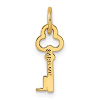 14K Yellow Gold Key Letter L Initial Charm view 3
