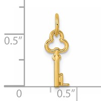 14K Yellow Gold Key Letter L Initial Charm view 4