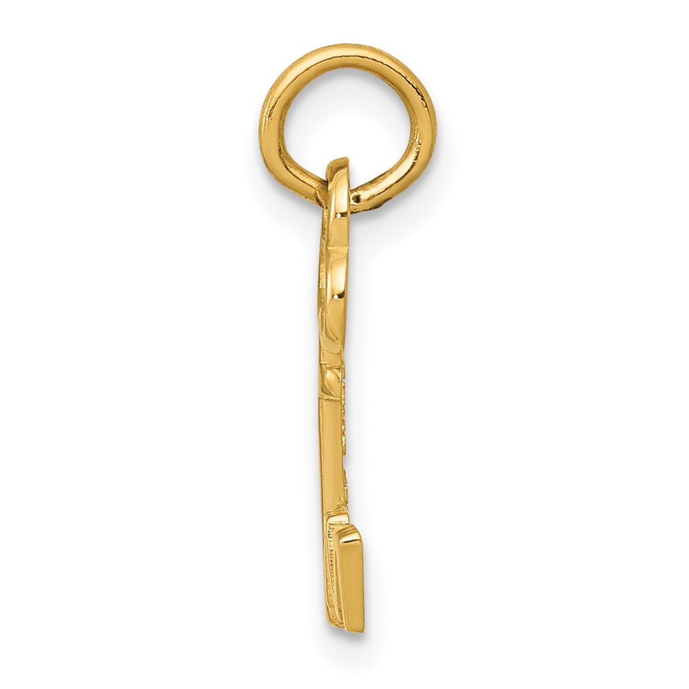 14k Key Letter M Initial Charm (K3442M)