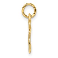 14K Yellow Gold Key Letter M Initial Charm view 2