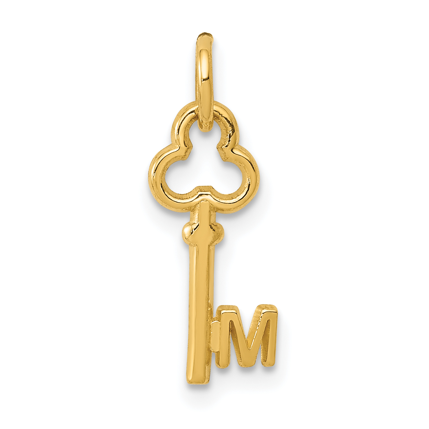 14k Key Letter M Initial Charm (K3442M)