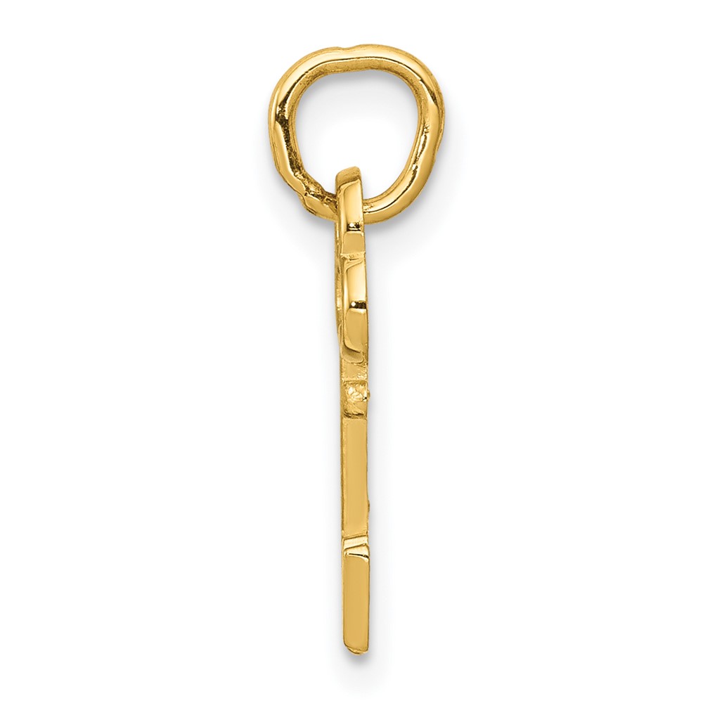 14k Key Letter N Initial Charm (K3442N)