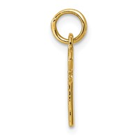 14K Yellow Gold Key Letter N Initial Charm view 2
