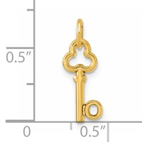 14K Yellow Gold Key Letter O Initial Charm view 4