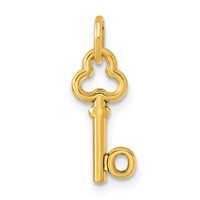 14K Yellow Gold Key Letter O Initial Charm view 1