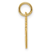 14K Yellow Gold Key Letter P Initial Charm view 2