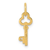 14K Yellow Gold Key Letter P Initial Charm view 3