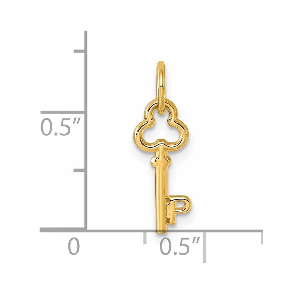 14k Key Letter P Initial Charm (K3442P)