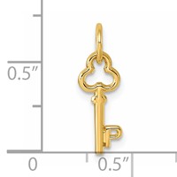 14K Yellow Gold Key Letter P Initial Charm view 4
